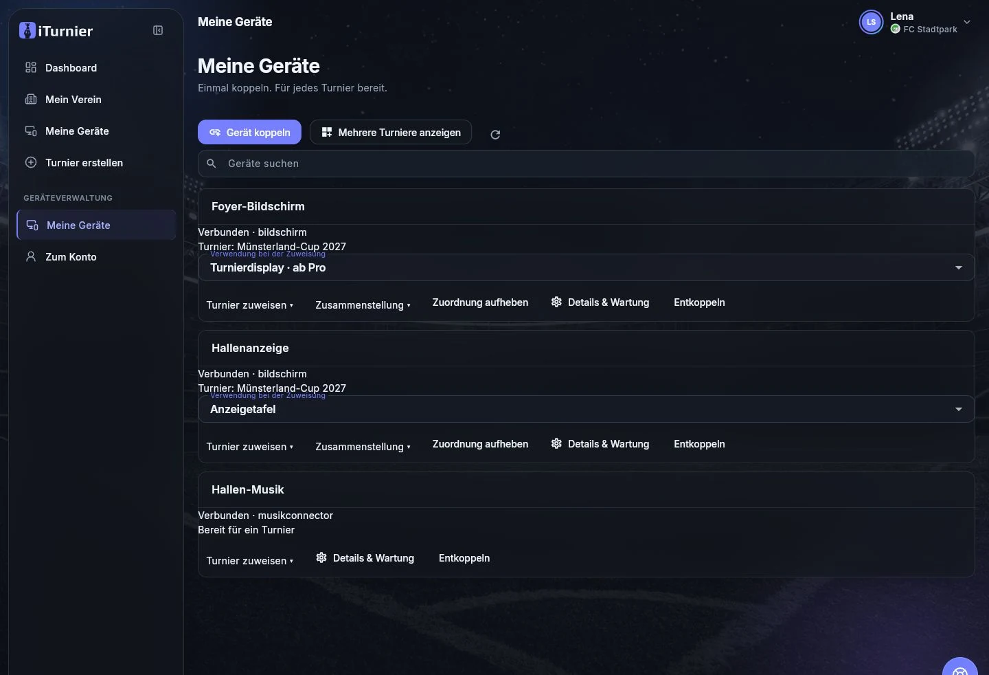Geräte und Musik verbinden