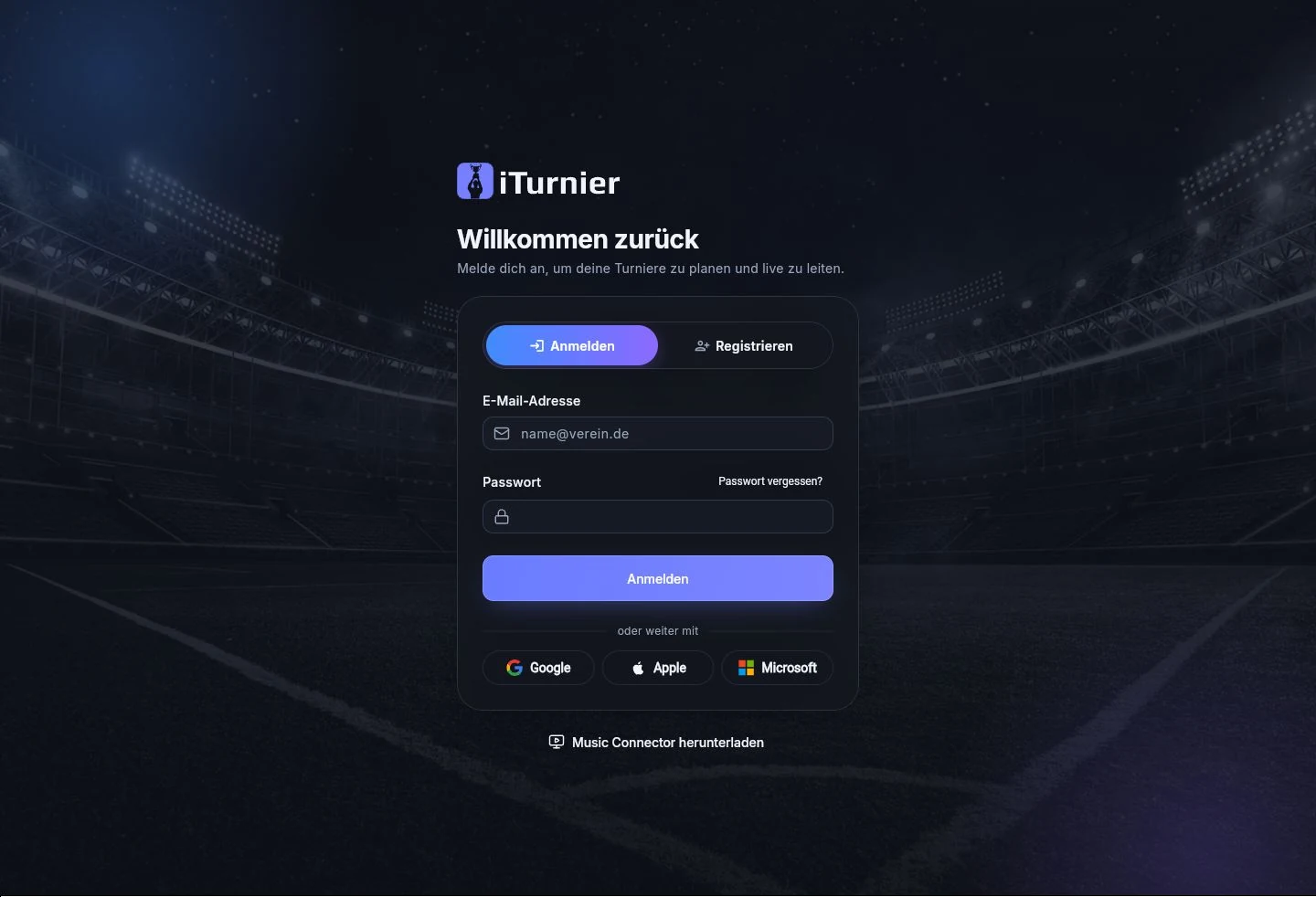 Anmeldung bei turnier.io
